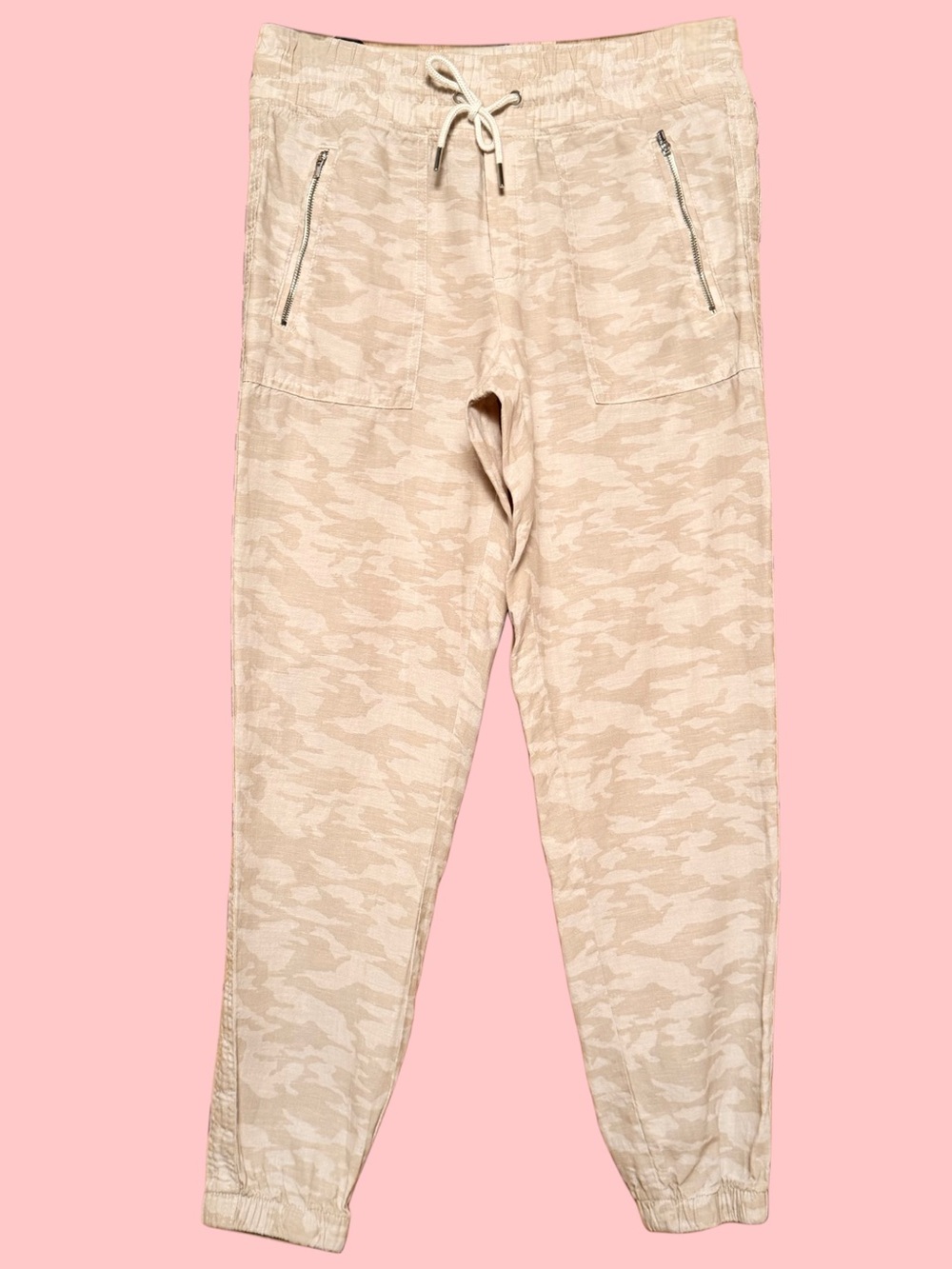 Athleta 100% Linen Cabo Tide Joggers Size 4